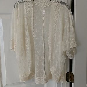 Sheer lace cardigan